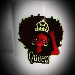 Black Queen Mug With Yellow Crown