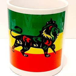 Lion with Ethiopian flag