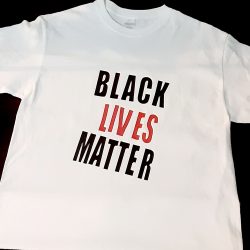 BLM T-Shirt with Black and Red Text