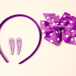 4 Pcs Boutique Hair Bow, Satin Headband, Hair Clips Set