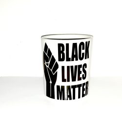 BLM Mug with black text