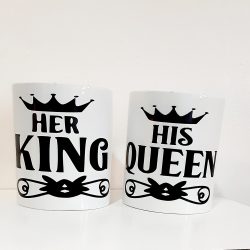 His Queen / Her King mug set